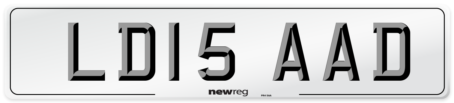 LD15 AAD Number Plate from New Reg